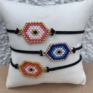 Evil eye nylon bracelets